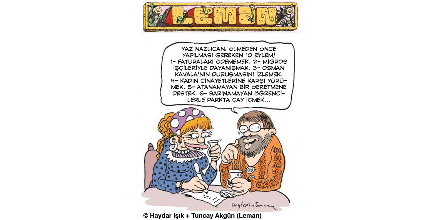 Haydar Işık + Tuncay Akgün'ün karikatürü