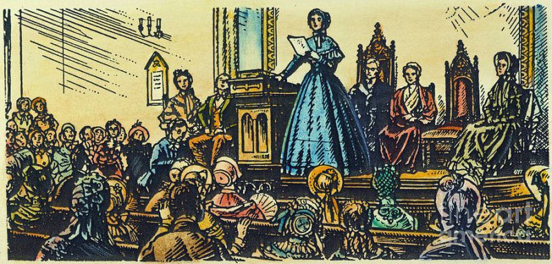 Elisabeth Cady Stanton, 19-20 Temmuz 1848, Seneca Falls, New York, ABD, Declaration of Sentiments /// Duygular Bildirgesi