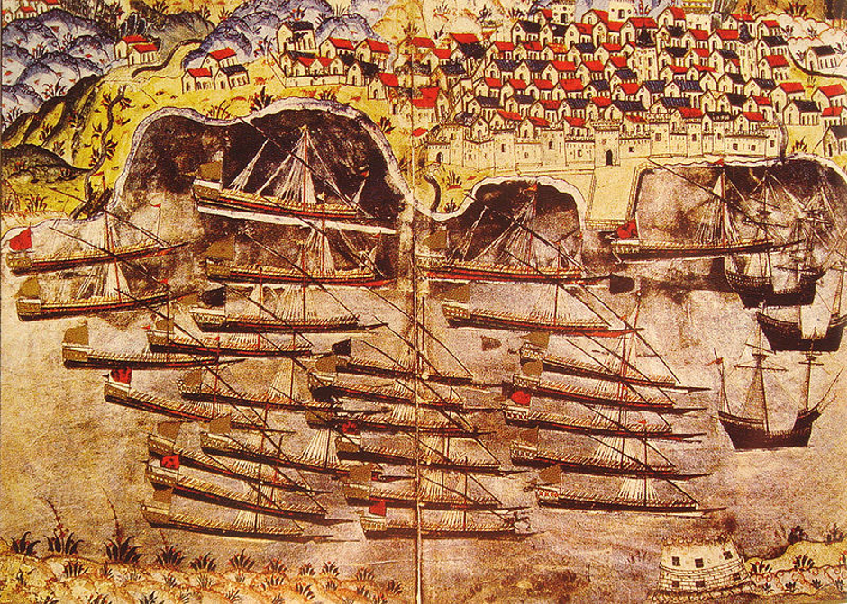 Barbarossa'nın filosu Toulon'u ele geçiriyor.