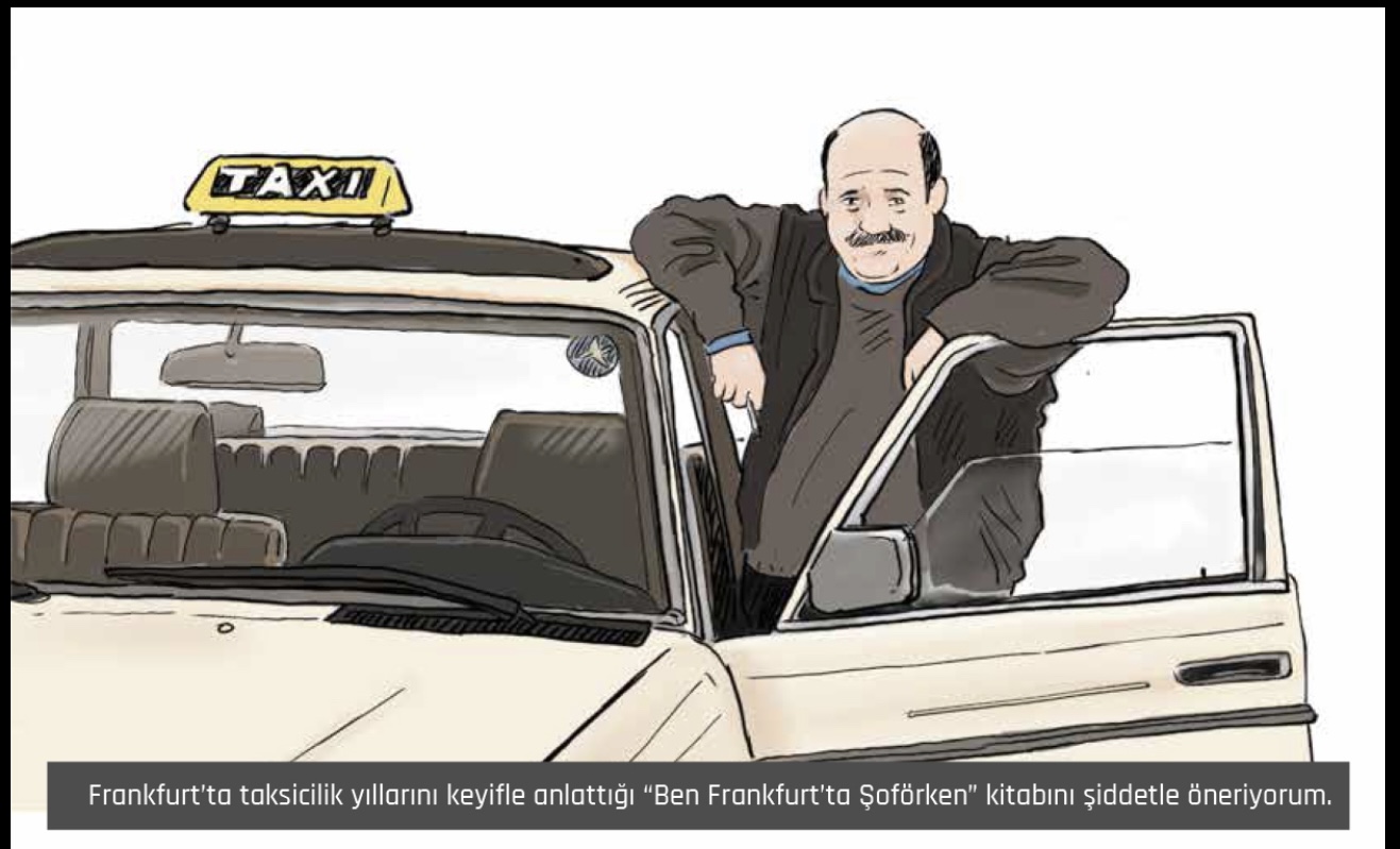 Kemal Gökhan'ın "Taksici Aydın Engin" karikatürü