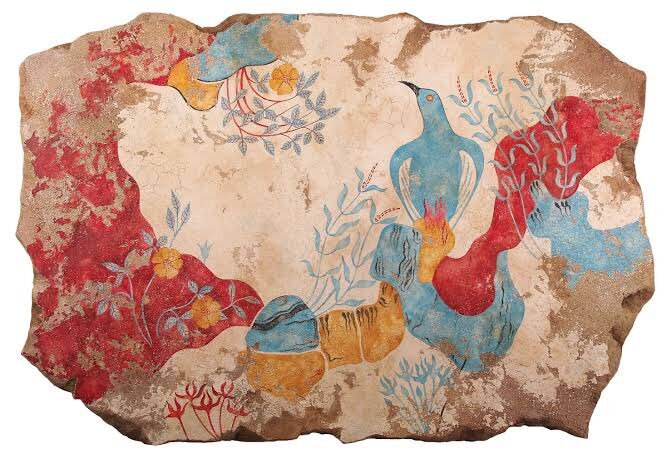 Girit'teki Knossos Sarayı’nda bulunan ünlü Mavi Kuş freski