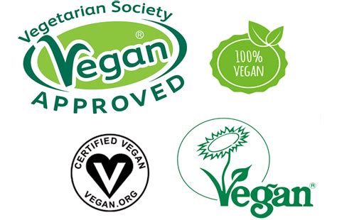 En sık kullanılan ve sertifikaya tabi “Vegan” logoları.