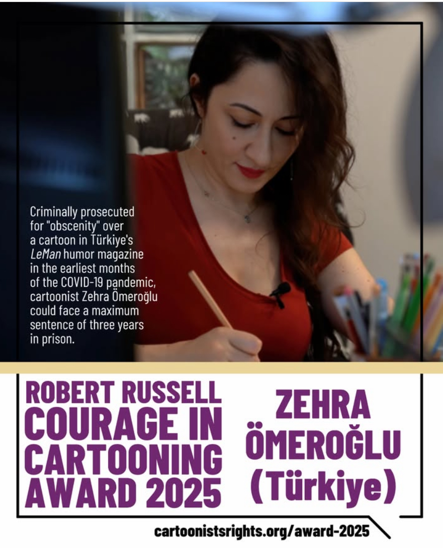 Robert Russel Courage in Cartooning Award 2025: Zehra Ömeroğlu 