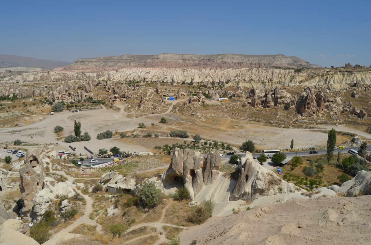 Kapadokya'dan geçecek yolun inşaat görüntüleri