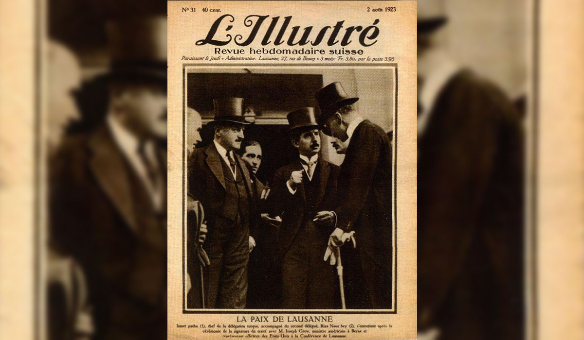 İsviçre'de yayın yapan L'Illustré dergisinin 2 Ağustos 1923 tarihli kapağında İsmet İnönü ve Rıza Nur