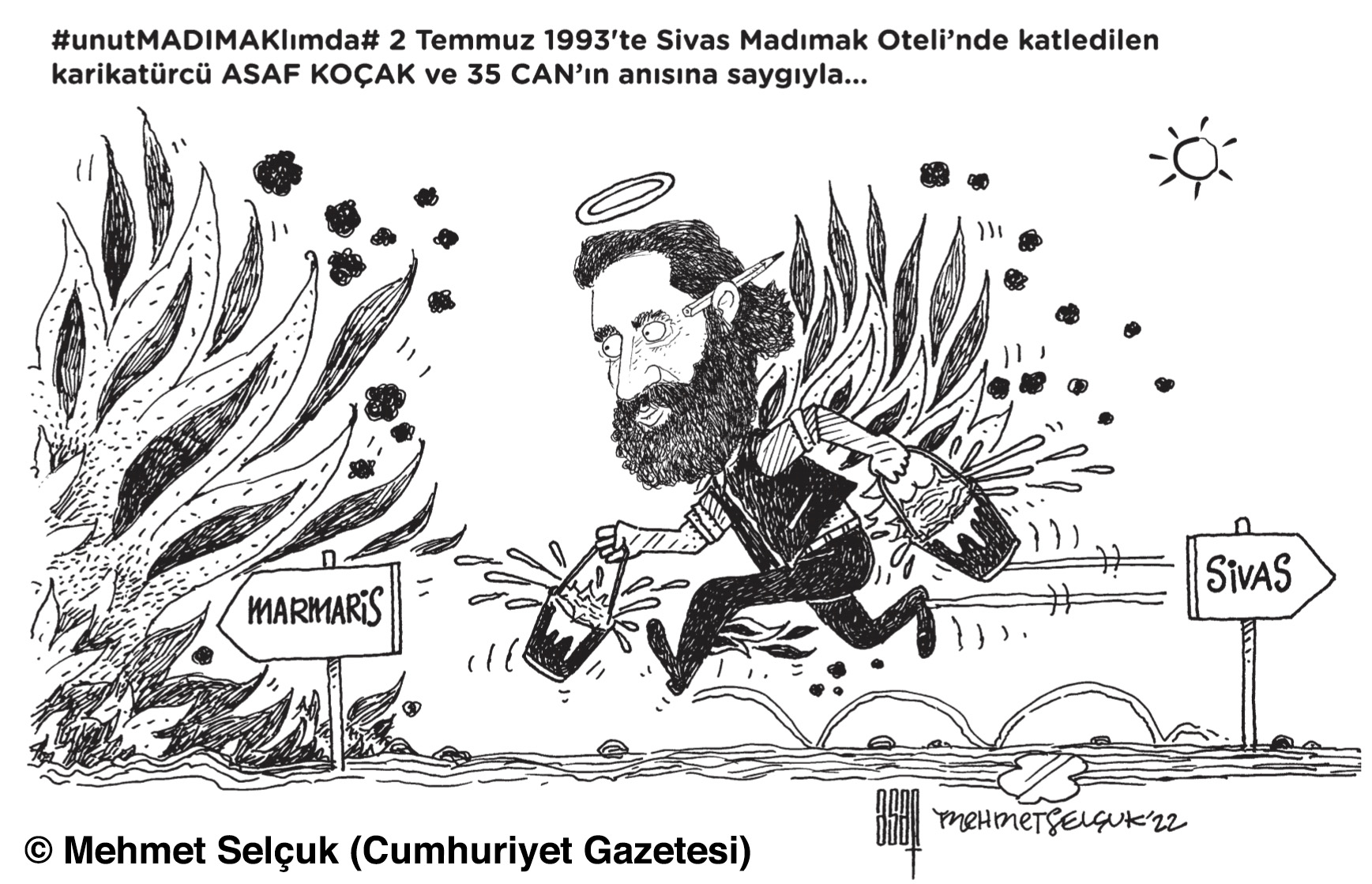 Mehmet Selçuk'un karikatürü