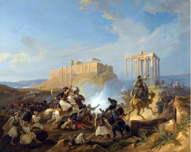 Yunan Bağımsızlık Savaşı'nı tasvir eden bir tablo