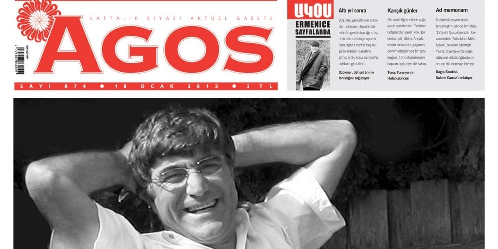 Agos 25 yaşında, Hrant Dink gazete sayfasında