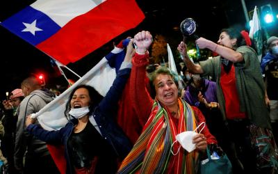Şili'de seçim kutlamaları