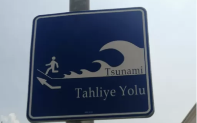 Tsunami riski yol işareti