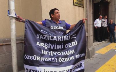 Oktay İnce 2018'den beri eylemde
