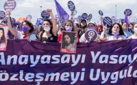İstanbul Sözleşmesi'nin uygulanması için yapılan eylemlerinden bir kare