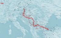 Viyana-Istanbul / Balkan Göç Yolu haritası
