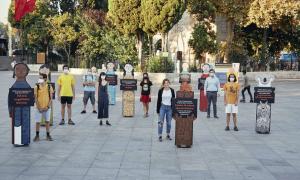 Beşiktaş Meydan'da gençlerin iklim eylemi