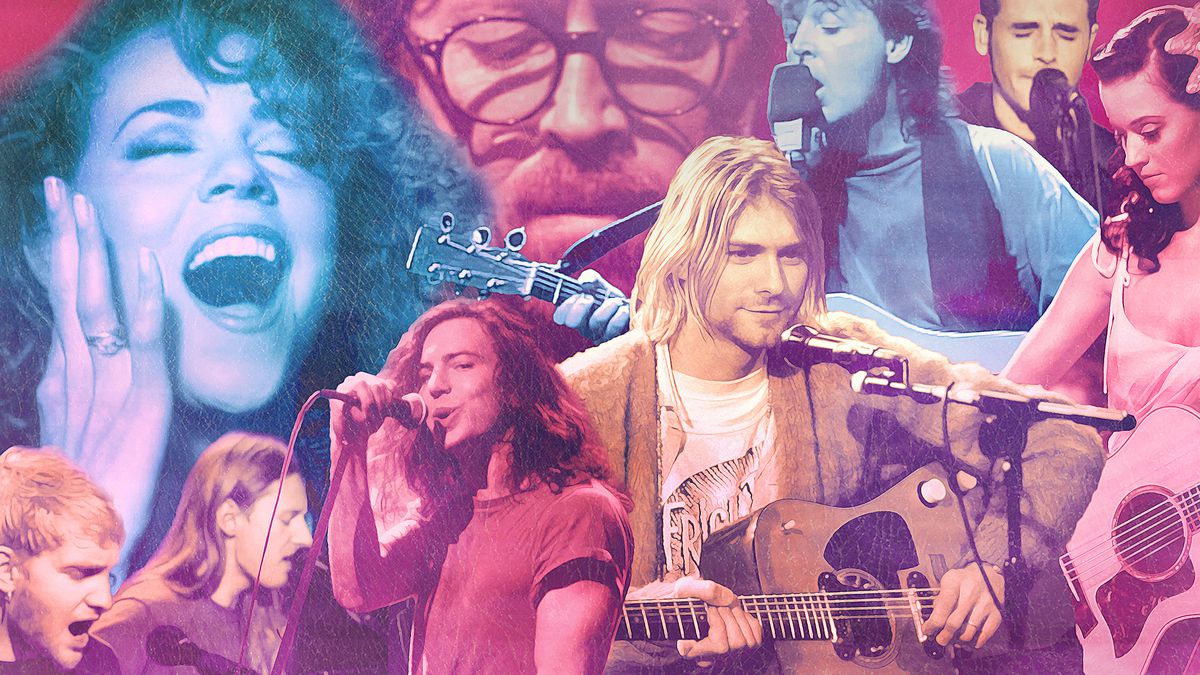 MTV Unplugged'da çalan sanatçıların kolajı