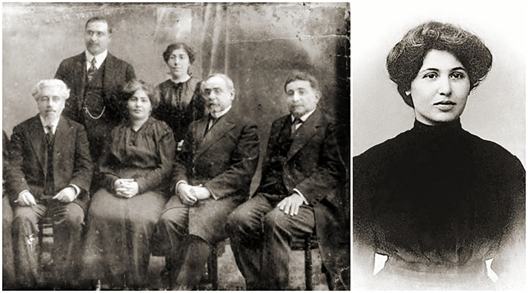 Toplu fotoğraf: Zabel Yeseyan (ortada) Ermeni aydınlarıyla birlikte. 